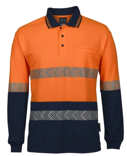 Picture of JB's Wear, HV L/S Segmented Tape Polo